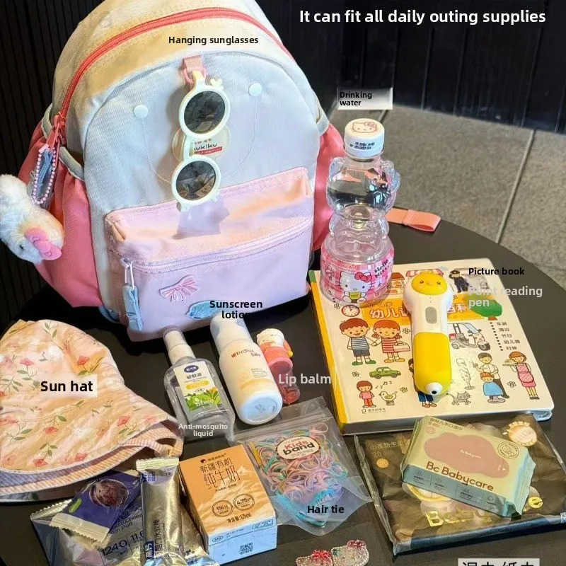 Sanrio Cute cartoon characters Hello kitty backpack Creative design Large capacity backpack Cute student schoolbag Cute holiday gift H251216