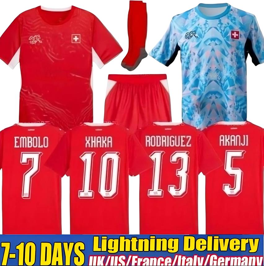 2026 World Cup Switzerland National Team Soccer Jerseys ELVEDI AKANJI ZAKARIA SOW RIEDER EMBOLO SHAQIRI home away Football shirts mens kids kit