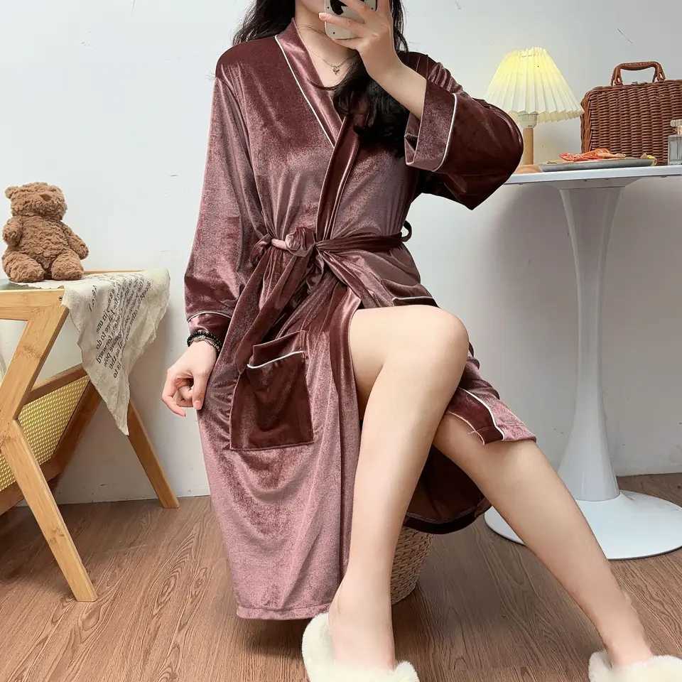 Womens Nightgowns for Sleeping Sexy Womans Robes Sleepwear Bath Robe Bridesmaid Bathrobe Peignoir Femmes Bridal Nightgown C251216
