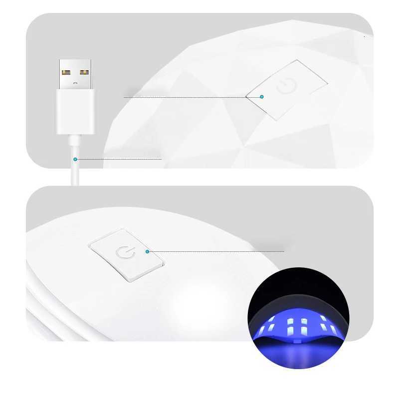 New 18 UV Lamp Beads Drying All Gel Polish LED Nail Dryer Lamp For Nails USB Charge Professional Manicure EquipmentT251216