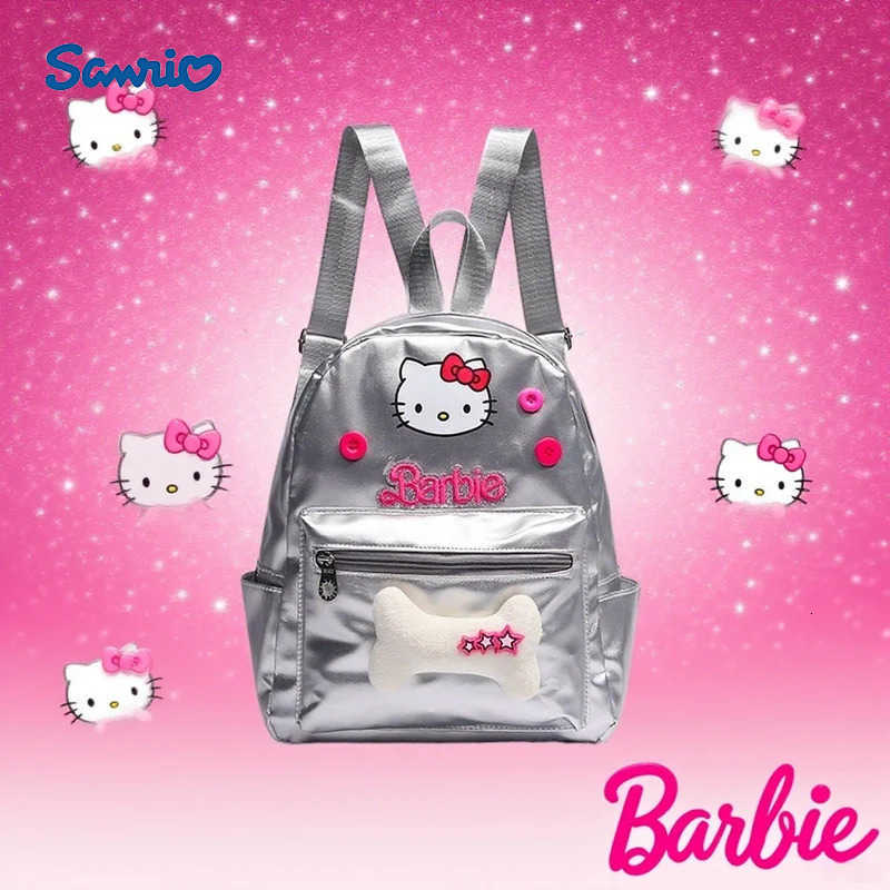 Sanrio Hello Kitty shiny cute Outdoor leisure niche design creativity leisure Exquisite versatile street fashion commuting backpack H251216