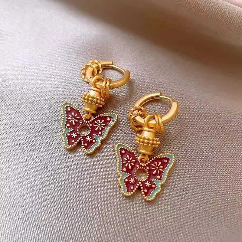 Modern Boho Jewelry Elegant Temperament Color Flower Drop Earrings For Women Female Gifts Delicate Design Ear Accessories G251216