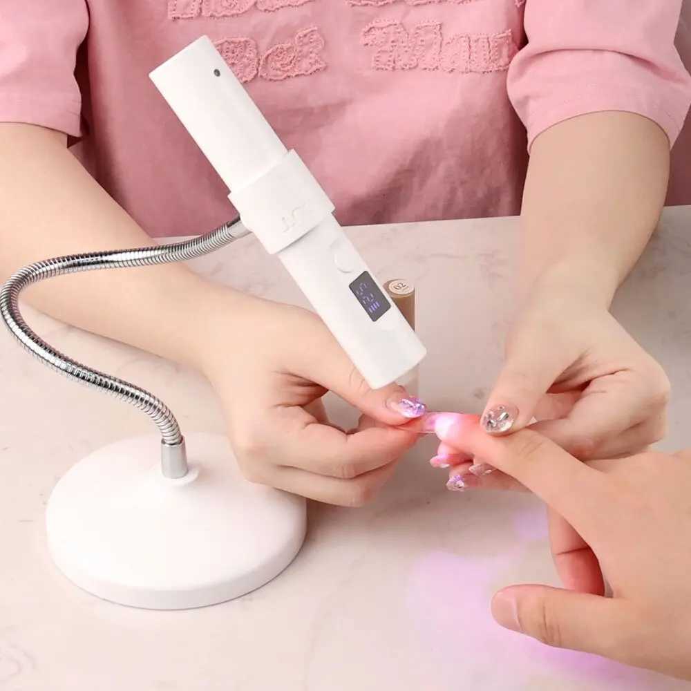 UV Lamp for Nail 2 in 1 Nail Lamp Portable Nail Dryer Stand Hold Handheld UV LED Nail Lamp Mini Nail Drying Light for Home SalonT251216