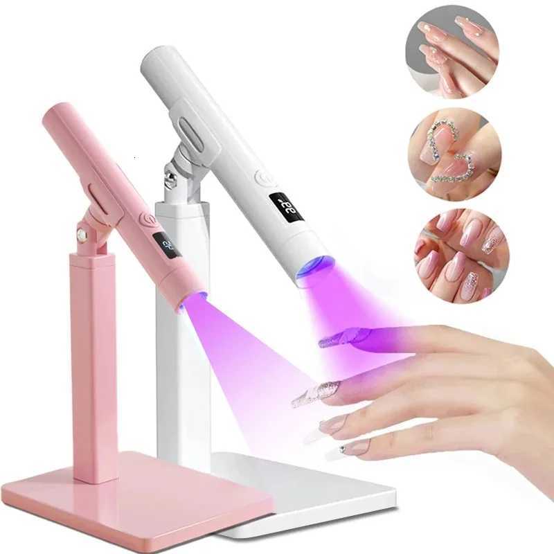 Professional Nail UV LED Lamp With Display for Nails Rechargeable Portable Mini Nail Dryer Stand UV Lamp for Nails Art RemovableT251216
