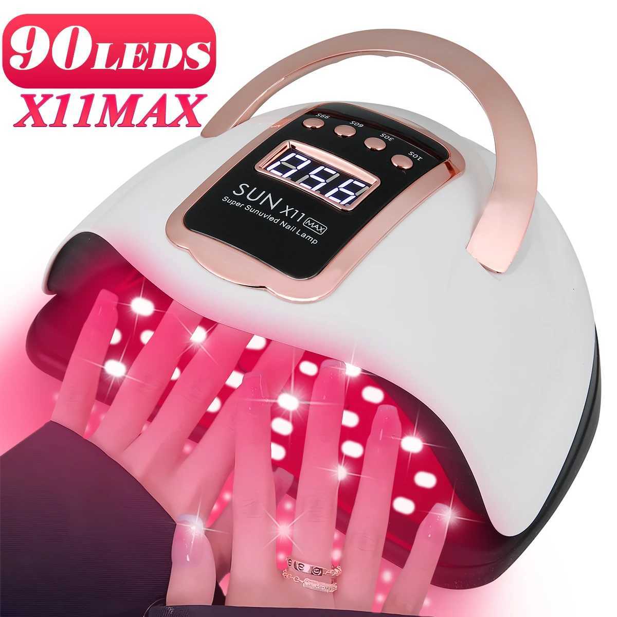 Professional Nail LightLED UV Light Dryer for Nails Gel Polish with 90 Lamp Beads 4 Timer Setting LCD Touch Display ScreenT251216