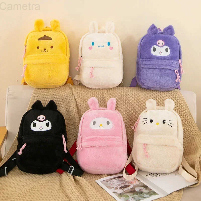 Sanrio girl mini Schoolbag Y2K Cute Storage Bag Childrens Travel Handbag hello kitty Cartoon kuromi Backpack School H251216