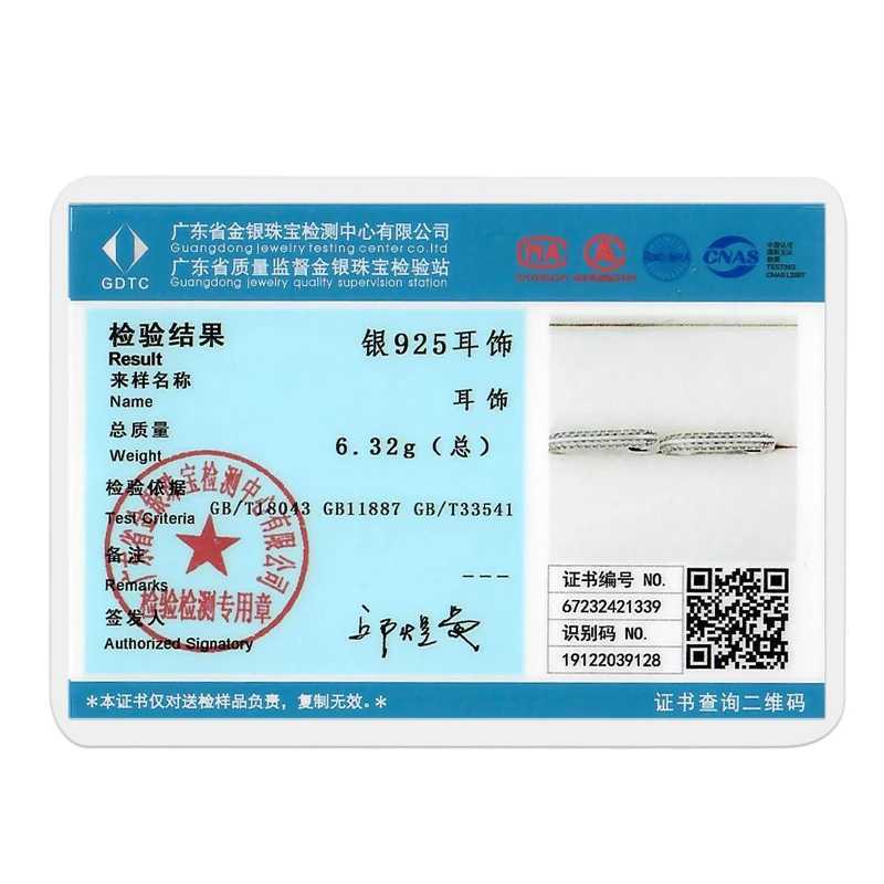 Silver Zircon U-Shape Heart Earrings 925 Sterling Silver Hoop Earrings Jewelry Gift For Women Girls Party Engagement G251216