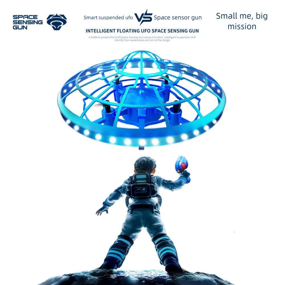 Famous Brand Cross Border XS Colorful Sensing Quadcopter Children S Toy UFO Mini Drone Levitation Rotating Flying Saucer