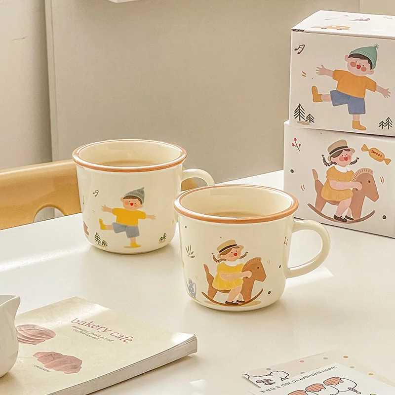 Creative Family g Ceramic Cup Household Breakfast Cup Ceramic Cup Household Tea Cup Breakfast Milk Coffee Cup H251215