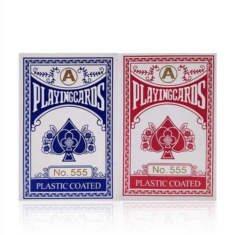 New 54 pieces/set Grey Core Paper King Deck Playing Cards Magic Tool Party Table Game Red Blue C251216