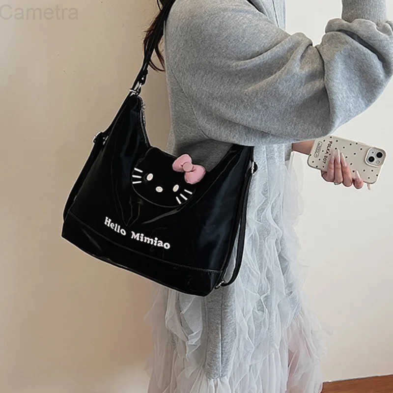 Sanrio New Y2K Mimi Hello Kitty Handbag Zipper Backpack - Trendy Embroided Design Womens Fashion Purse and School Bag for Daily Use H251216