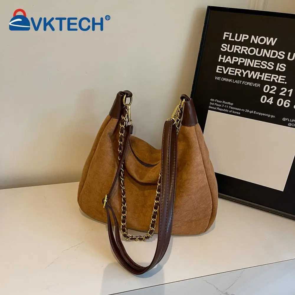Women Suede Shoulder Bag Adjustable Strap Crossbody Bag with Inner Pocket Underarm Bag Work Travel Bag M251216