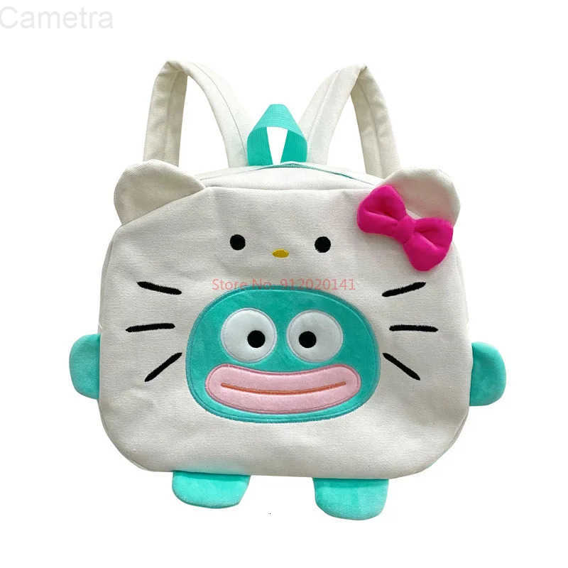 Sanrio New Anime Peripheral Kawaii Hangyodon Shoulders Bag Hello Kitty Versatile Backpack Small Fish Cat Color Contrast Backpack H251216