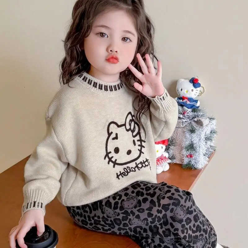 Sanrio Kawaii Y2k Anime Childrens Clothing Hello Kitty Korean Clothes 2025 Autumn Mother Kids Bobo Shozu Girl Autumn/winter Boy H251216