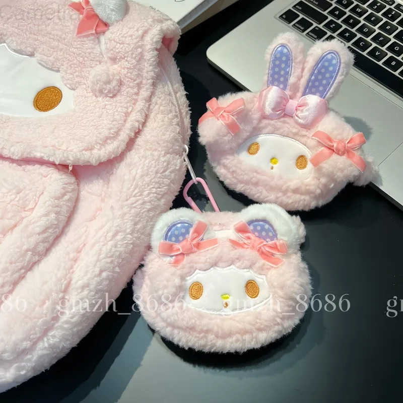 Sanrio Cartoon Backpack For Girl Women My Melody Sweet Piano Lovely Schoolbag Japanese Style Casual Large Capacity Plush Bag H251216