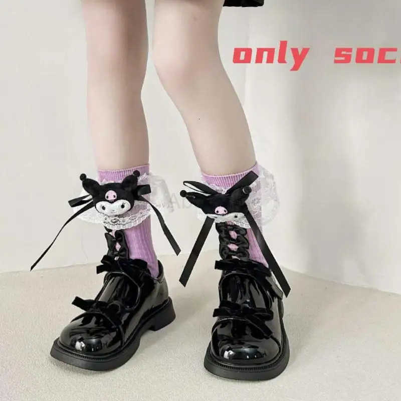 Sanrio Kuromi Anime Girls Autumn Sportswear New Catoon Fashion Jacket Kawaii Casual Pants Comfort Skin-Friendly Soft Loose Set H251216