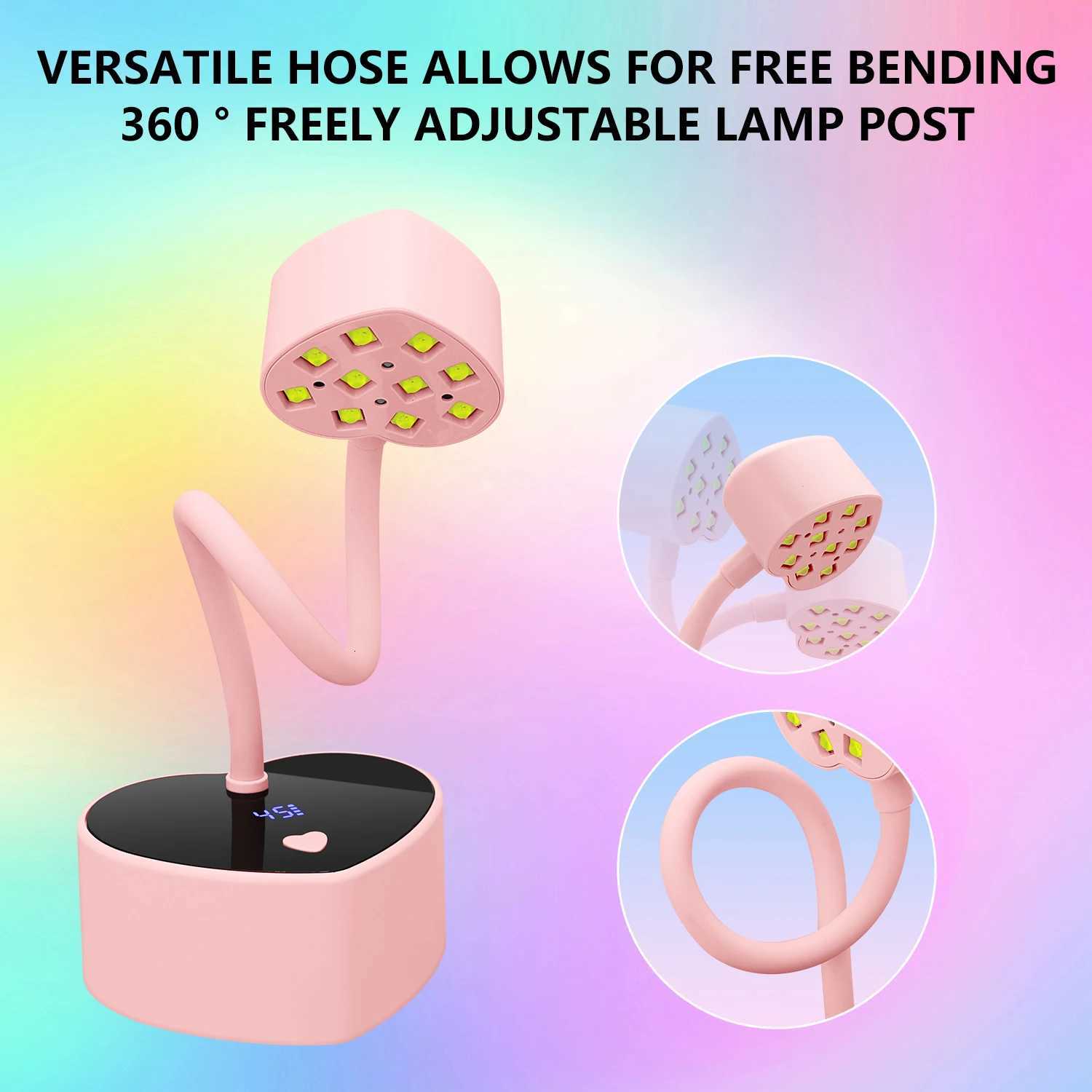 Intelligent induction nail lamp adjustable seconds 360-degree twist drying nail pieces special for nail shopsT251216