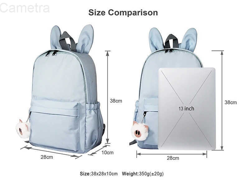 Sanrio Cute Hello Kitty Schoolbags for Girls Teenager Children Rucksack Cartoon Schoolbags Rabbit Ears Mochila Hello Kitty Backpack H251216