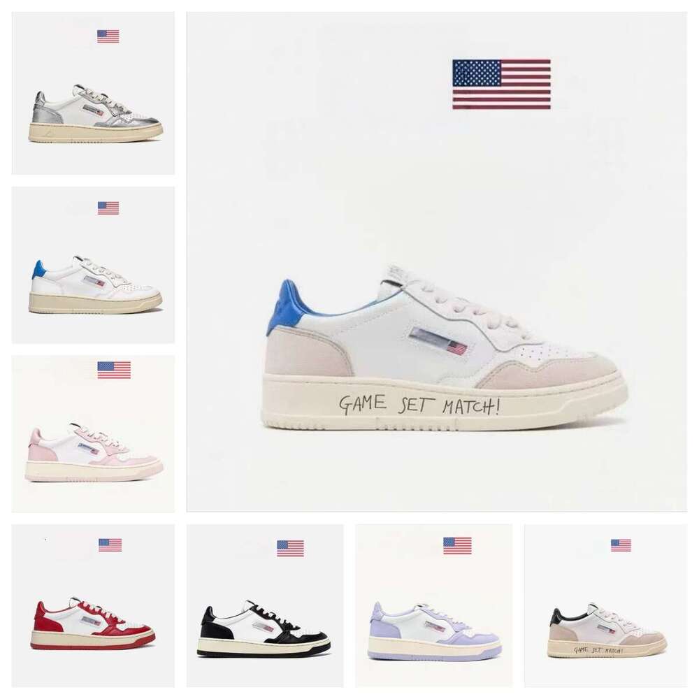 2025 Designer Action Casual Womens Shoes USA Medalist Platform Sneakers Upper Two-Tone Pink Black Golden Panda Lows Loafers Outdoor Mens Trainers AutryLyS Shoes