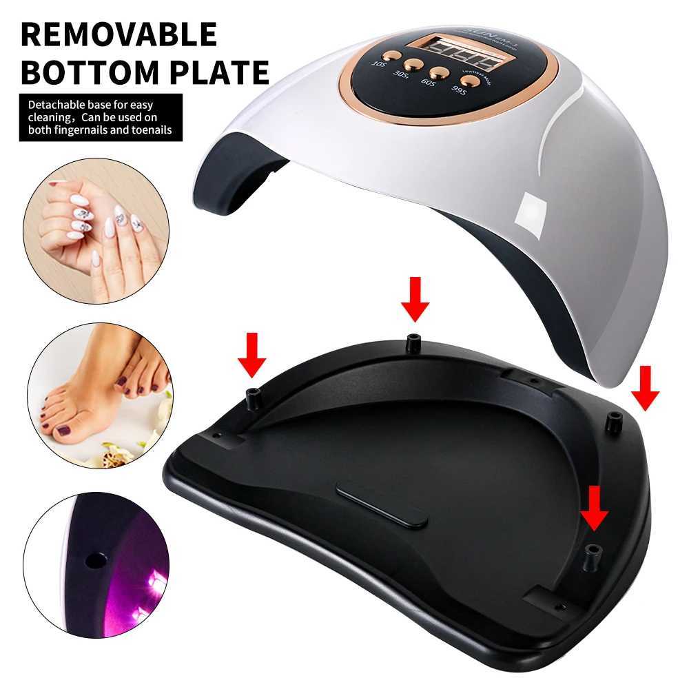 Smart Sensing UV Lamp Dual Light Source Lamp Beads Design Detachable Bottom Plate Professional Nail Gel Dryer for Home SalonT251216
