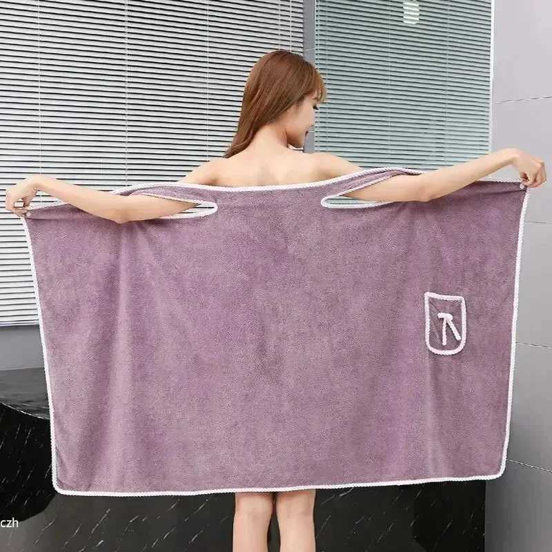 Womens Bath Towels Girls Wearable 14085Cm Fast Drying Bathing Beach Spa Bathrobes Wash Clothing Shower Bath And Gym Towel C251216