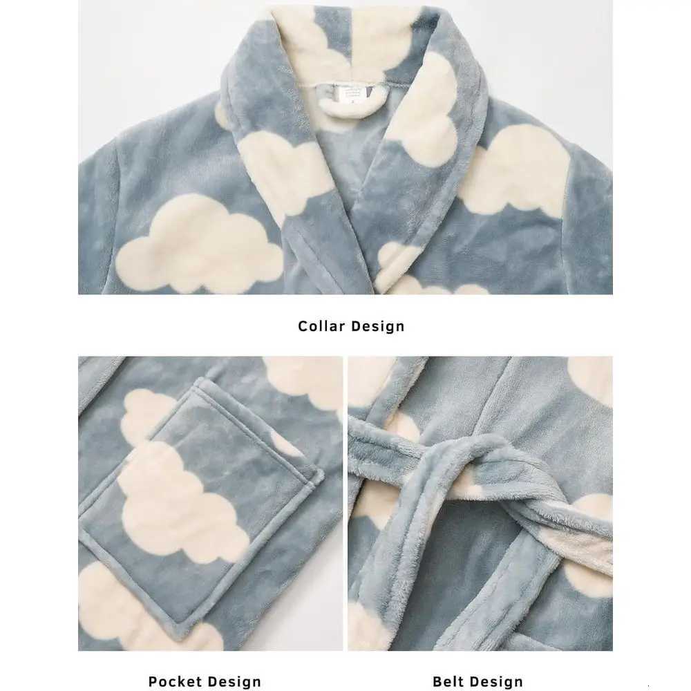 Luxury Plush Womens Fleece Bathrobe - Long Warm Robe for Comfort C251216