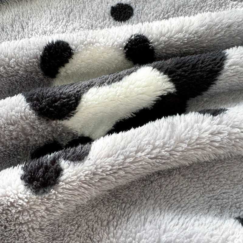 Panda Printed Fluffy Blanket for Beds Single/Queen/King Plush Fleece Plaids for Sofa Soft Warm Thow Blanket for Winter H251216 - view 5