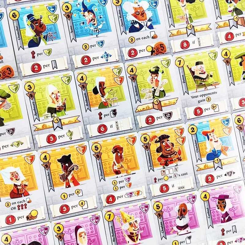 Castle Combo Strategy Board Game - Medieval Tableau Game with Instant Effects Endgame Bonuses for 2-4 Players C251216