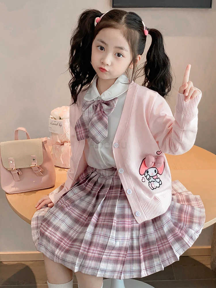 Sanrio kuromi new cartoon JK uniform college style suit skirt kawaii girls spring and autumn children girls creative holiday gift H251216