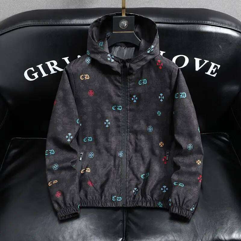 Trendy Brand Coat Spring And Autumn Trend Handsome 2025 New Jacket Casual Hooded Top Men's Clothing