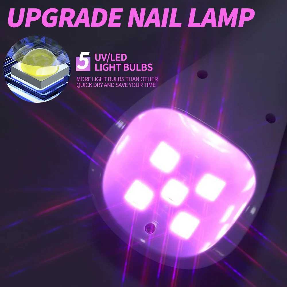 Handheld Lamp For Nails Drying UV LED Lamp High capacity Rechargeable Mini Manicure Lamp Nail Dryer For Gel PolishT251216