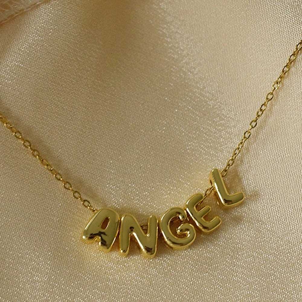 Hot sale DIY custom name necklace stainless steel chain with copper letter necklace accessories M251216