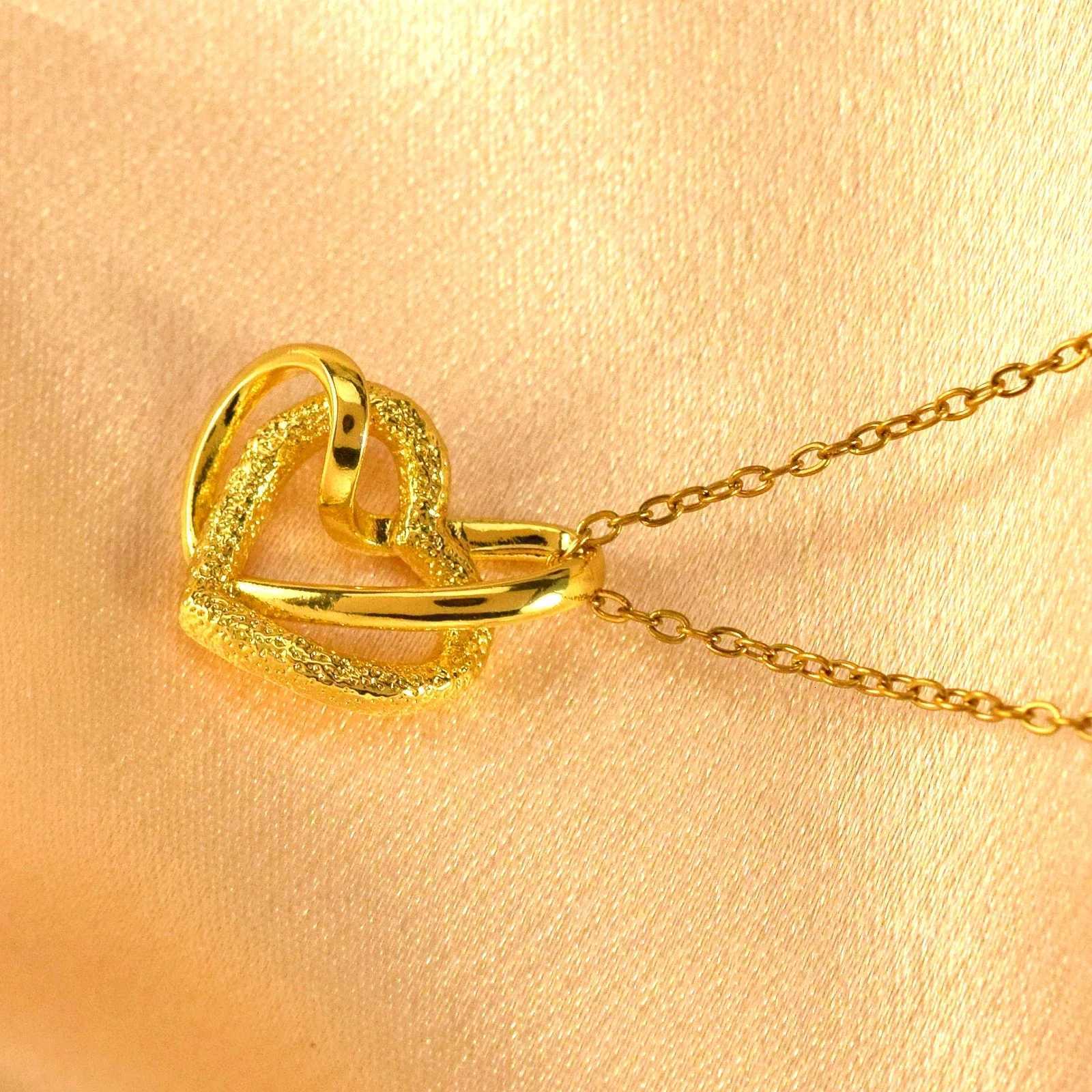 Valentines Day Cross Double ShAPed Necklace Copper Frosted Design Simple Necklace AccESSories M251216