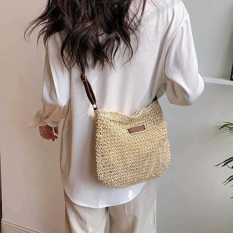 Ladies Fashion Summer Straw Crossbody Bag Women Beach Holiday Shopping Woven Shoulder Handbag Messenger Purses For Women Bags M251216
