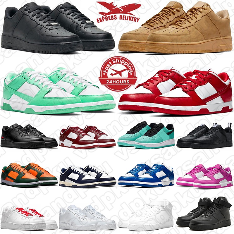 Free shipping designer sneaker af1s airforc forc 1 outdoor shoes for mens womens White black Purple Low Trendy Board Shoes Lightweight sports trainers sneakers 36-47