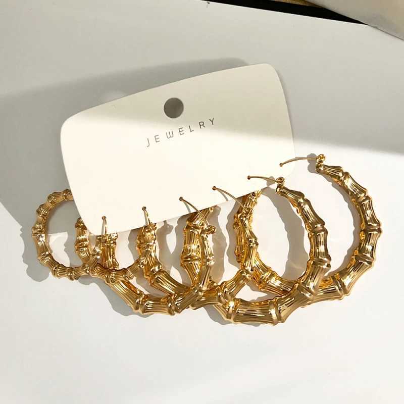 3pairs Set Hoop Earrings Set Big Geometry Round Circle Earring for Women Girls Gold Color Metal Hyperbole Party Jewelry G251216