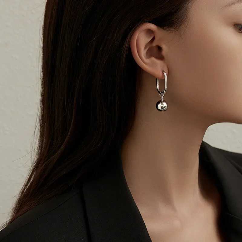 S925 Sterling Silver Earrings For Girls Long Pearl Ball Earrings G251216