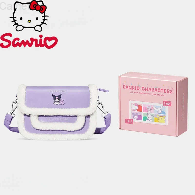 Sanrio Original New Womens Shoulder Bag Luxury Brand Original Fashion Womens Shoulder Messenger Bag Cartoon Plush Womens Bag H251216