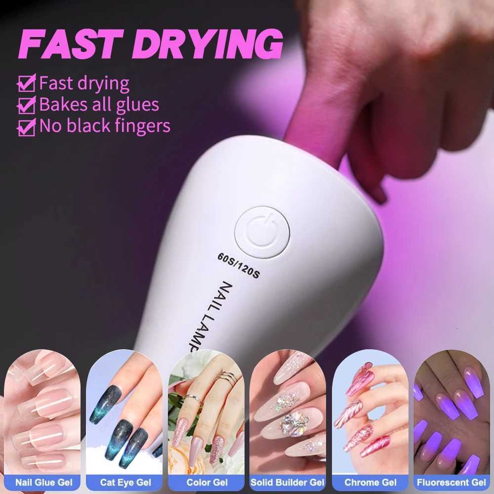 Handheld Lamp For Nails Drying UV LED Lamp High capacity Rechargeable Mini Manicure Lamp Nail Dryer For Gel PolishT251216