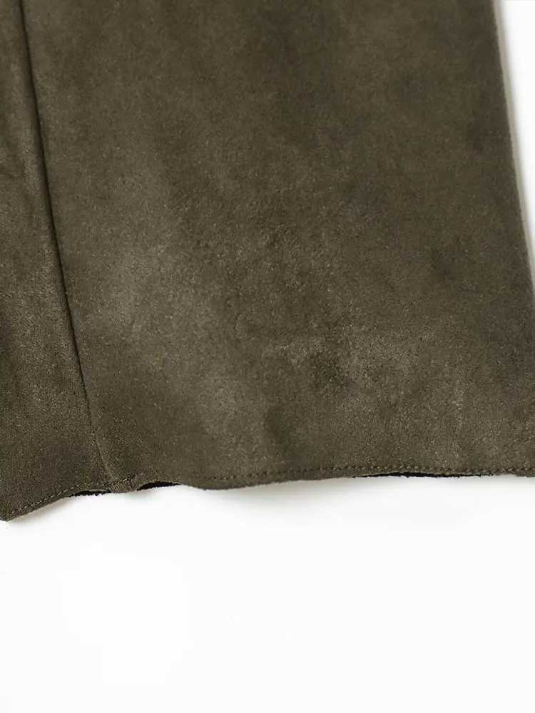 NLZGMSJ With Belt Women Loose Overcoat 2025 Winter Suede Warm Trench Coat Long Sleeve Mid Length Jacket Female Outerwear Y2KT251216