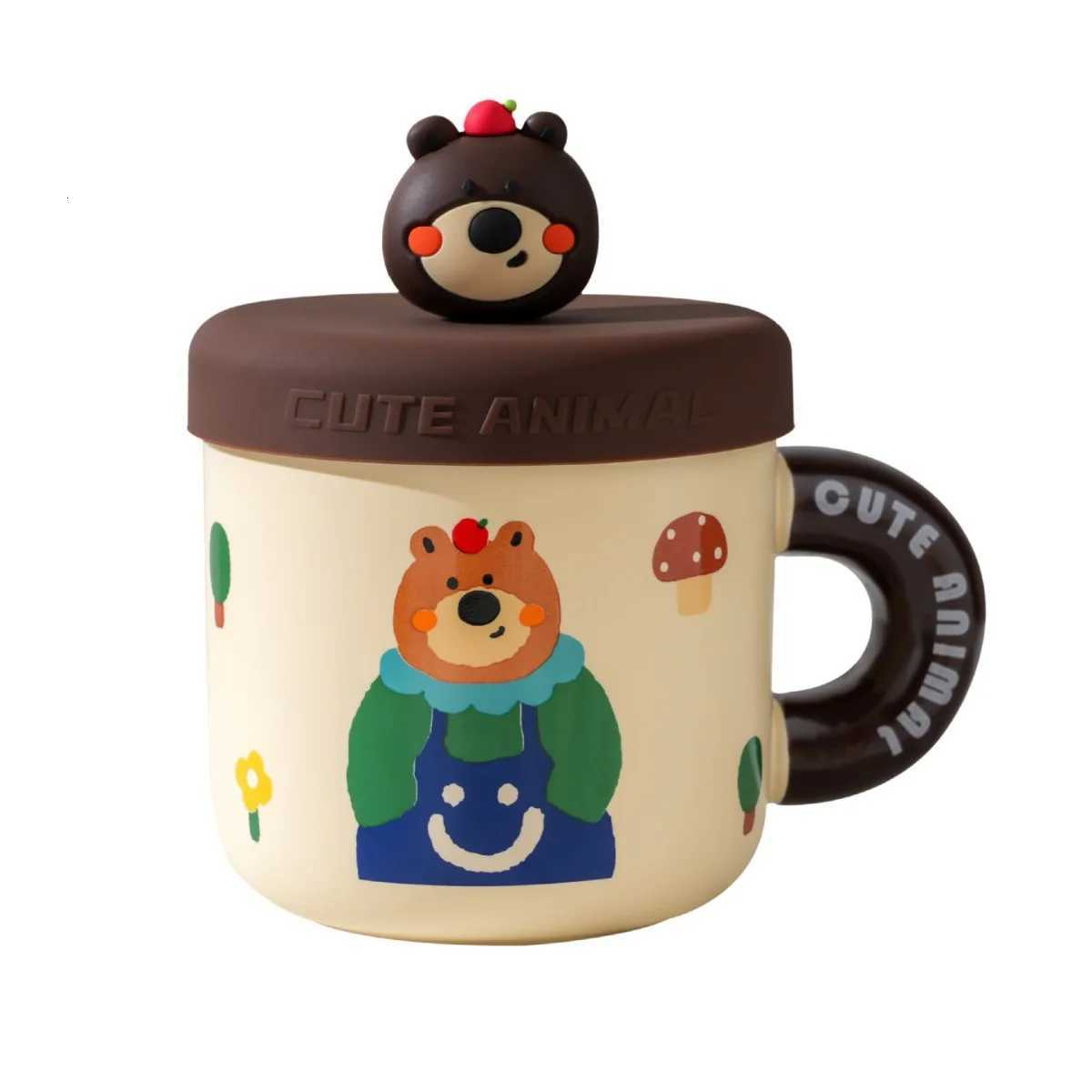 Cute Bear g Gift for Wen Happy Ceramic Coffee Cup for Off He Use Cute Present for Her Birthday Christmas Happy Decor H251215