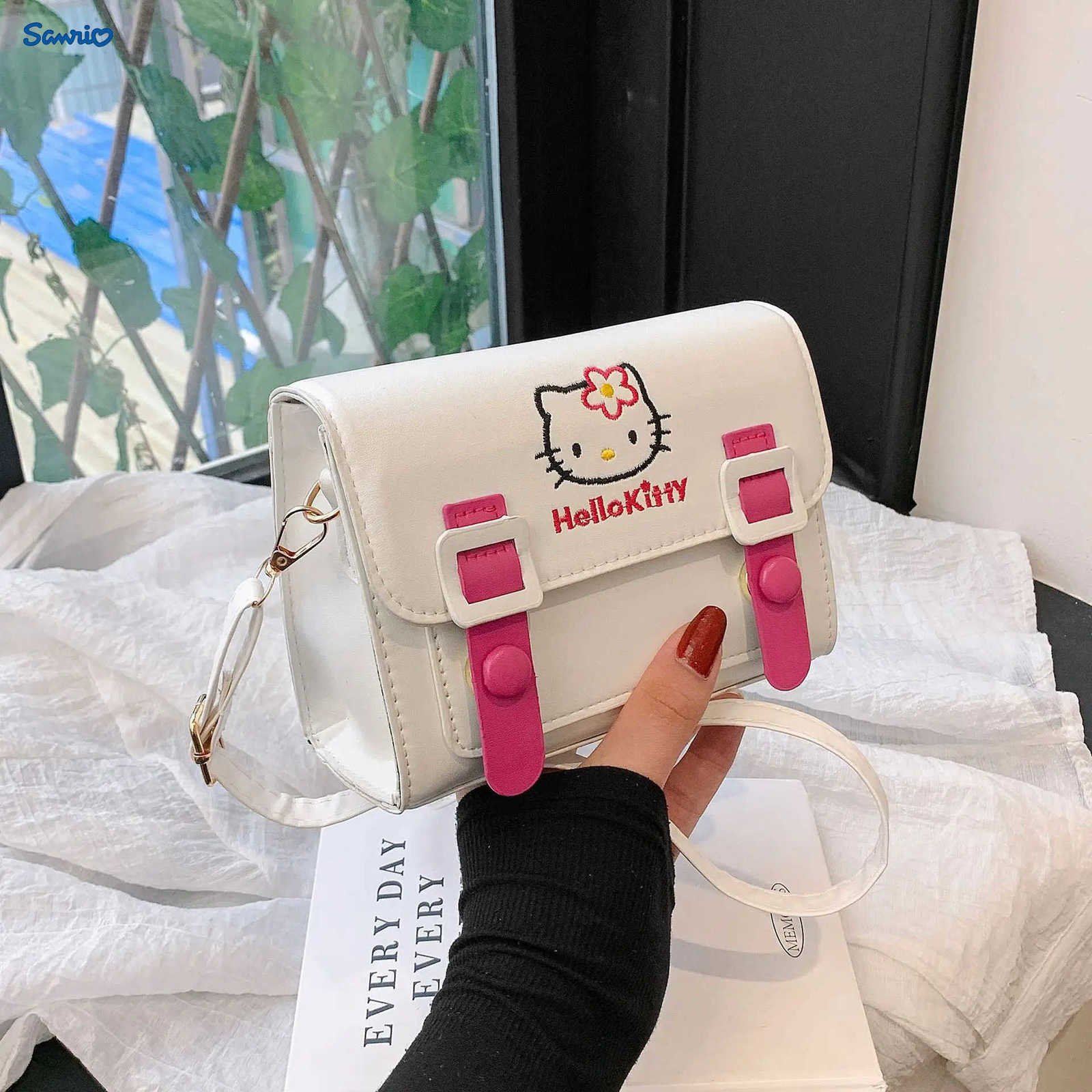Sanrio Cartoon Pu Square Bag Anime Shoulder Bags Kawaii Messenger Tote Cute Backpacks My melody Cinnamorol Kuromi Fashion Bags H251216
