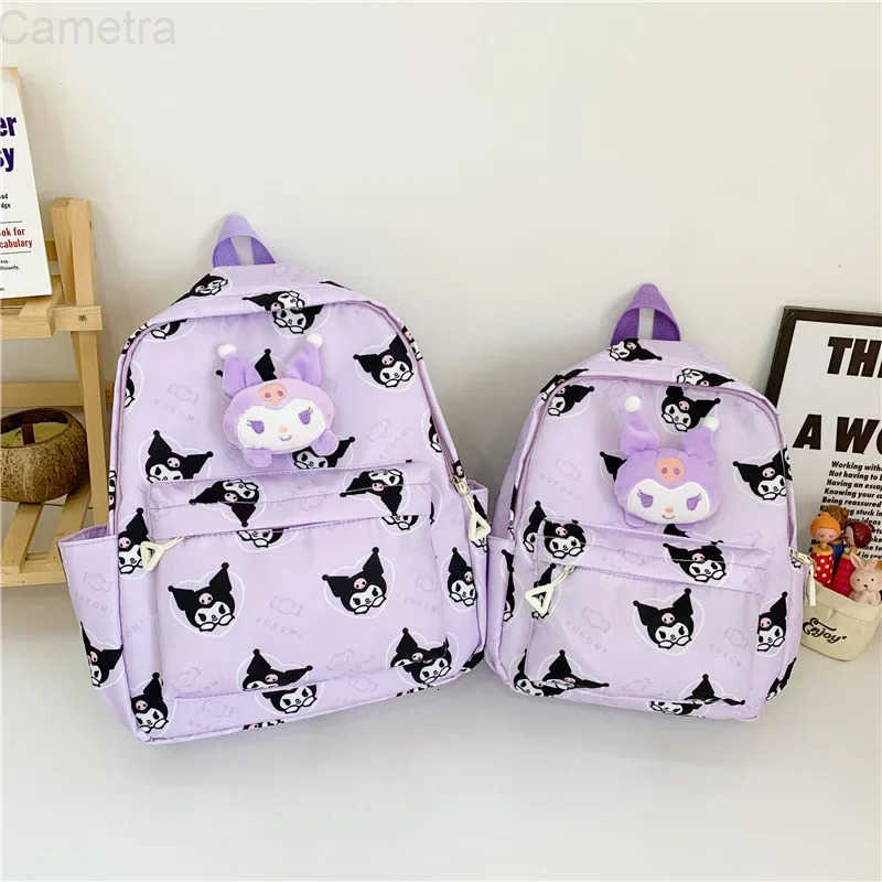 Sanrio Kuromi Hello Kittys Child Backpack New Child Bag Cute Cartoon Summer Large Capacity Student Storage School Bag H251216