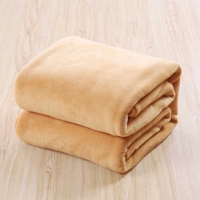 Solid color Flannel Blanket sofa/bedding Throws soft Plaids winter Warm flat sheet 150200cm 180200cm 200230cm 220240cm H251216 - view 4