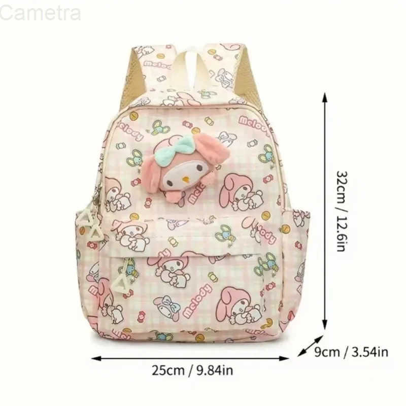 Sanrio Hello Kitty Anime Backpack for Girls Cute Cartoon School Bag Lightweight Travel Daypack H251216