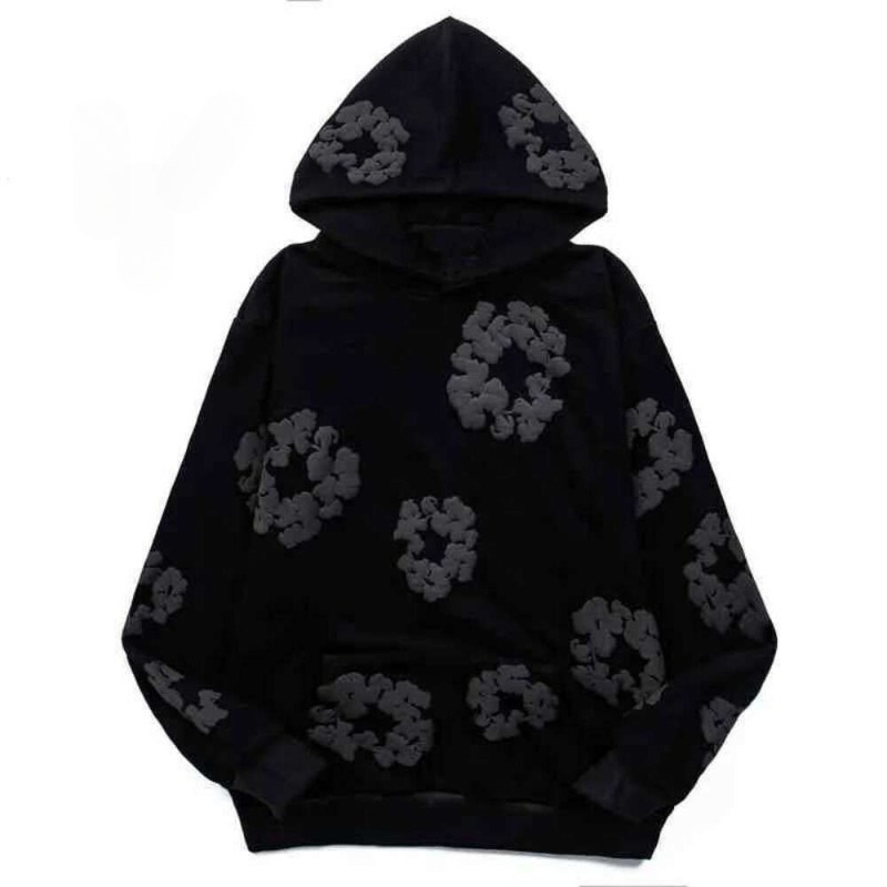 Hoodies Cotton Wreath Sweatshirts Tearly Hoodie Foam Printed Y2k Casual Puff Flower Pullover Kapok Clothing Long Sleve Fashion Streetwear 3D99