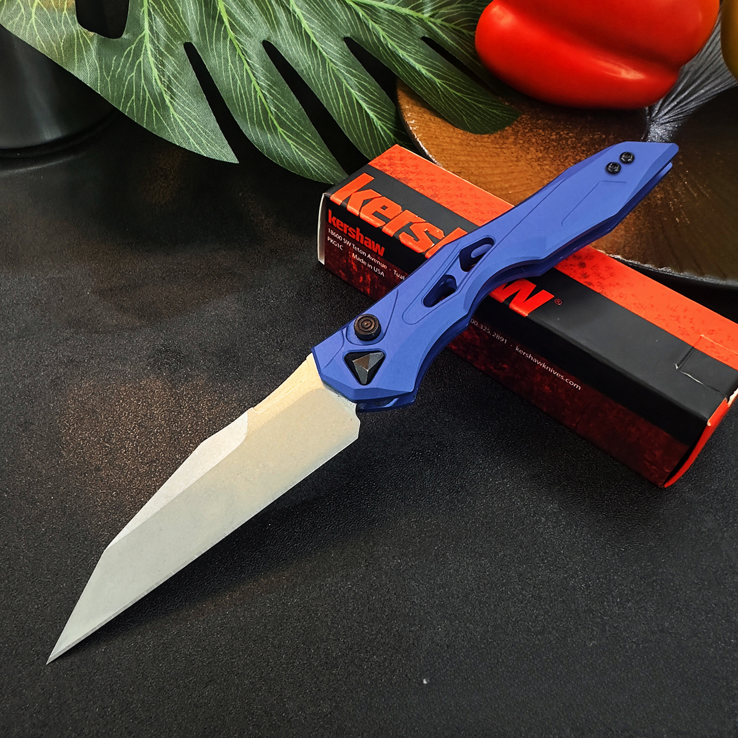 KS 7650 Launch 13 Aluminum Portable Fruit Knife Outdoor Waist Bag Emergency Tool Multi-functional Knife Field Survival Knife