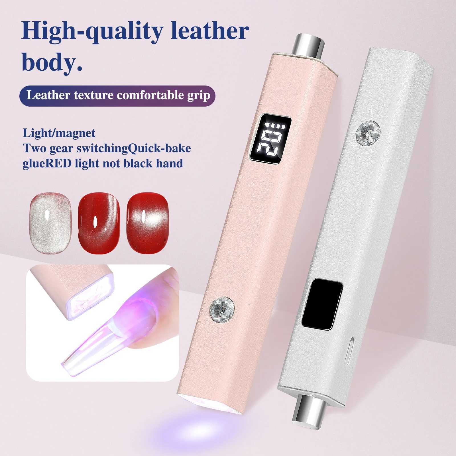 Professional UV LED Nail Lamp Dryer 2in1 Portable Magnetic USB Rechargeable Fast Cure Light for Gel Nail Polish ManicureT251216