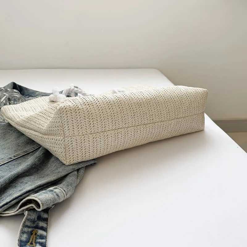 Trendy Straw Weave Bag for Women Summer Designer Female Handbags Shoulder Bag Fashion Beach Basket Totes M251216