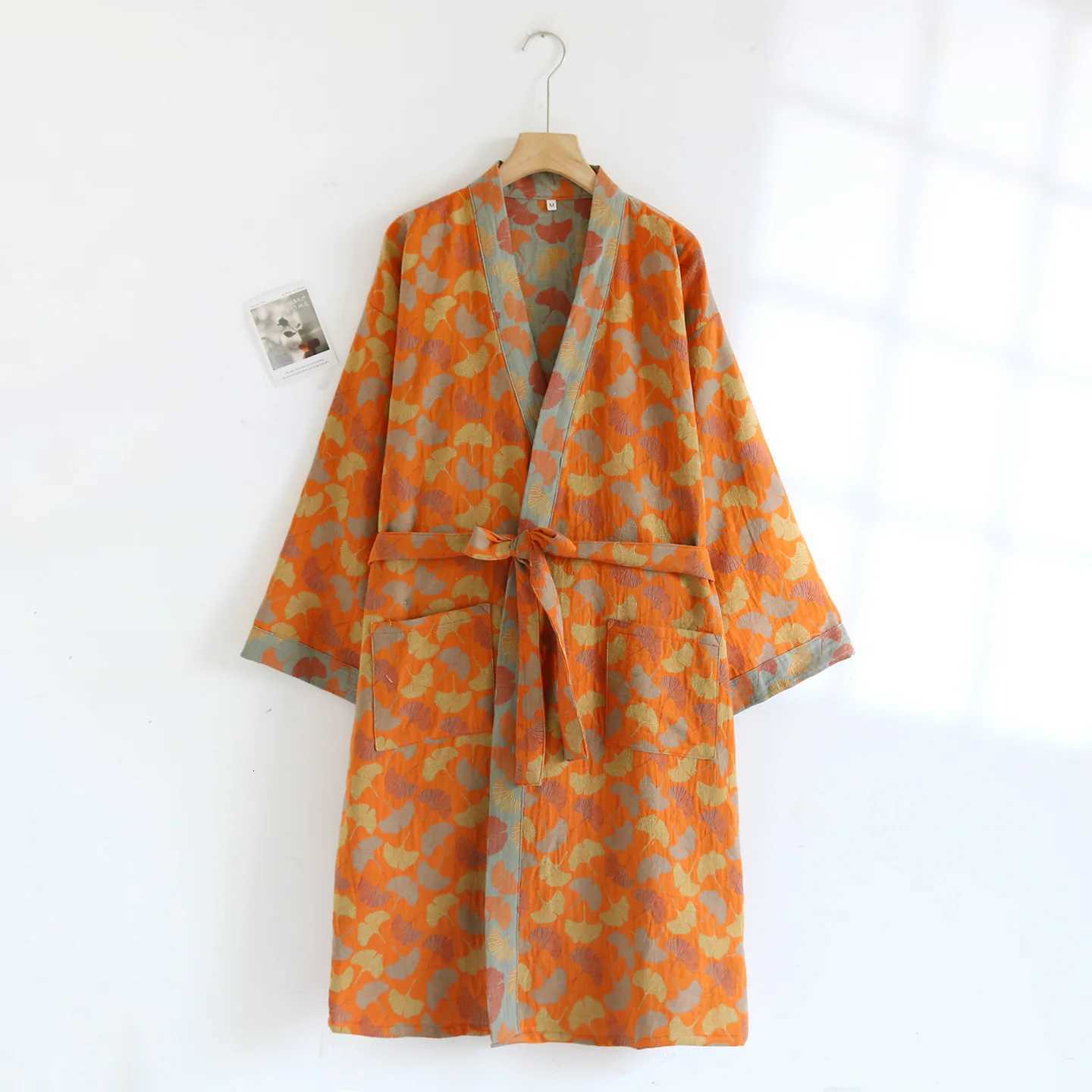 100 Cotton Shower Robe New Printed Spring Autumn Home Wear Clothes Lounge Winter Sleepwear Kimono Bathrobe Nightwear Women C251216